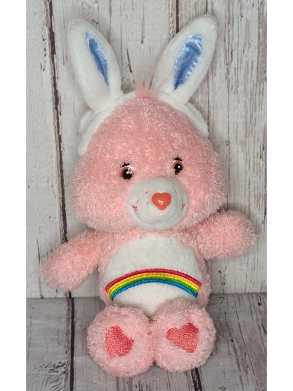 Vtg Care Bears Cheer Bear Easter Bunny Ears 8" Special Edition Plush 2004, TCFC